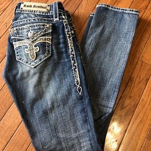 Rock Revival Cuff Straight Jeans